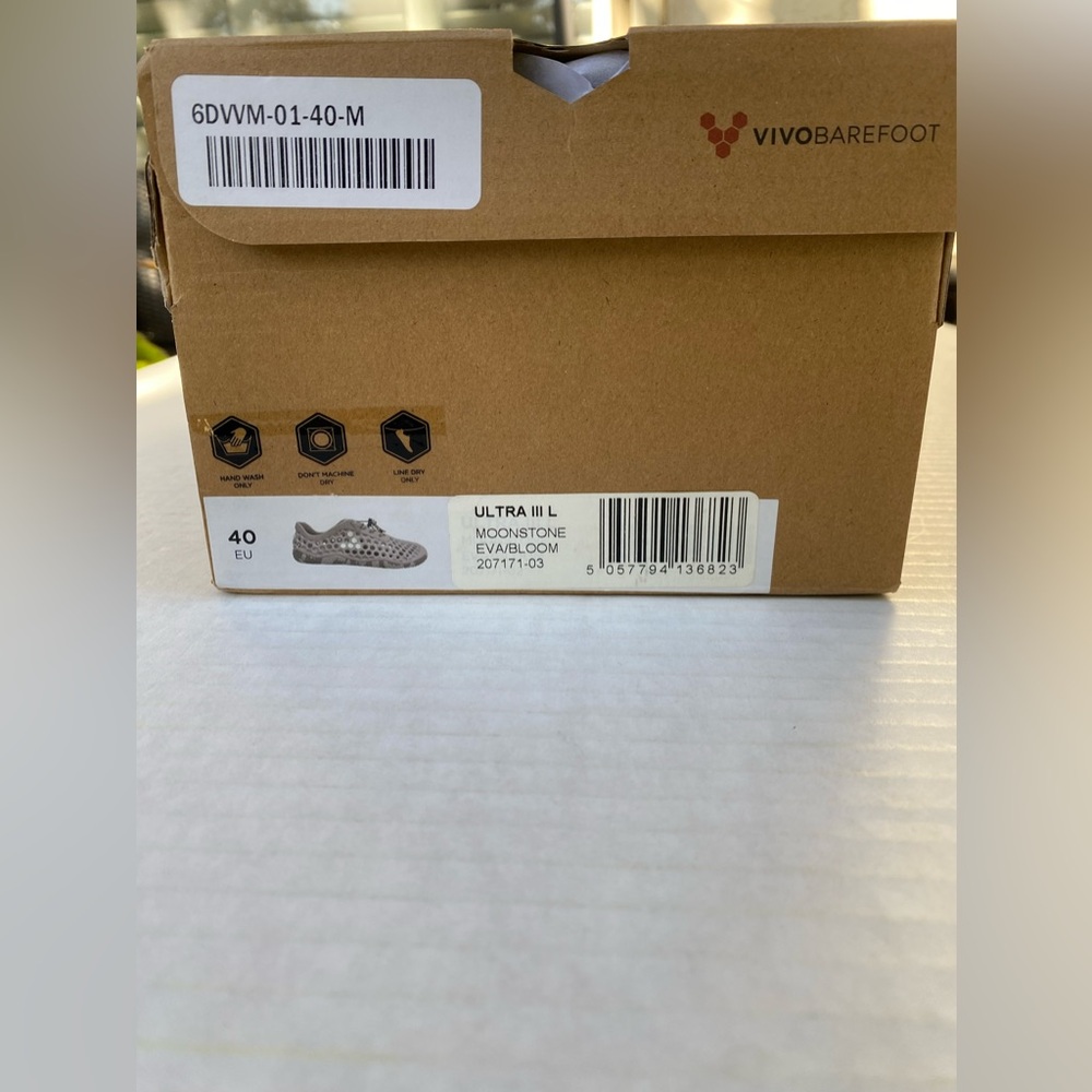 NWT VivoBarefoot Ultra III Bloom Water Shoes Moonstone Size 40/9 - Picture 4 of 16